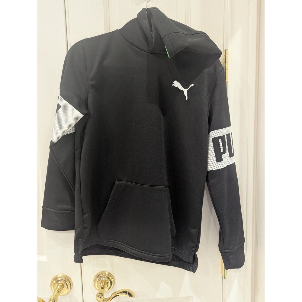 Puma Black and green boys hoodie size large. 14/16